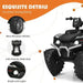 12V Kids Ride-On ATV / Quad Bike - Black | Slow Start - USB Music and Lights COSTWAY - Little and Giant Explorers Costway