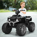 12V Kids Ride-On ATV / Quad Bike - Black | Slow Start - USB Music and Lights COSTWAY - Little and Giant Explorers Costway
