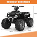 12V Kids Ride-On ATV / Quad Bike - Black | Slow Start - USB Music and Lights COSTWAY - Little and Giant Explorers Costway