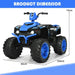 12V Kids Ride-On ATV / Quad Bike - Blue | Slow Start - USB Music and Lights COSTWAY - Little and Giant Explorers Costway
