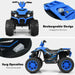 12V Kids Ride-On ATV / Quad Bike - Blue | Slow Start - USB Music and Lights COSTWAY - Little and Giant Explorers Costway