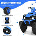 12V Kids Ride-On ATV / Quad Bike - Blue | Slow Start - USB Music and Lights COSTWAY - Little and Giant Explorers Costway