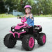 12V Kids Ride-On ATV / Quad Bike - Pink | Slow Start - USB Music and Lights COSTWAY - Little and Giant Explorers Costway