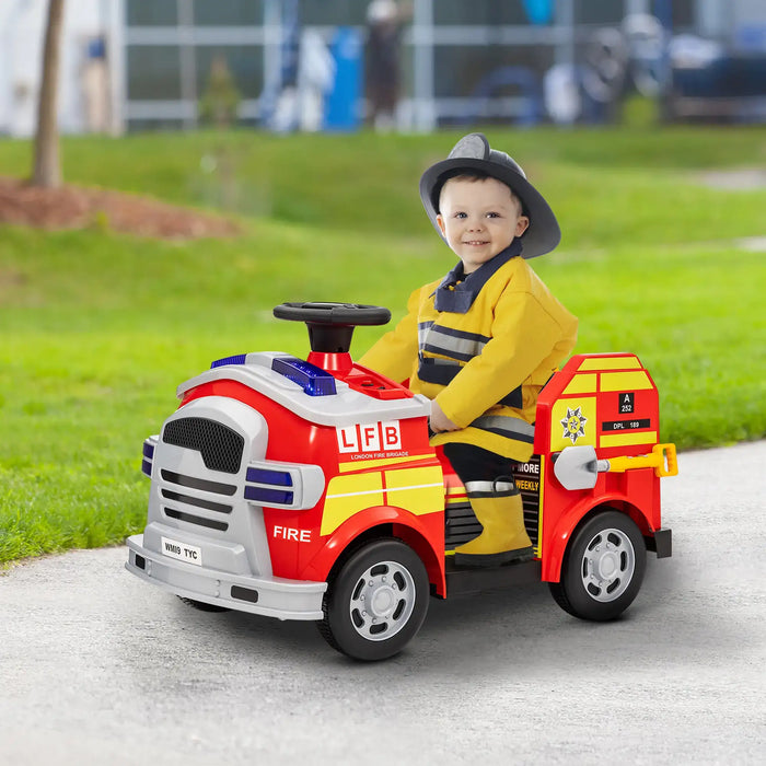 12V Kids Ride-On Fire Truck | Firefighting Adventure Vehicle - Little and Giant Explorers AIYAPLAY