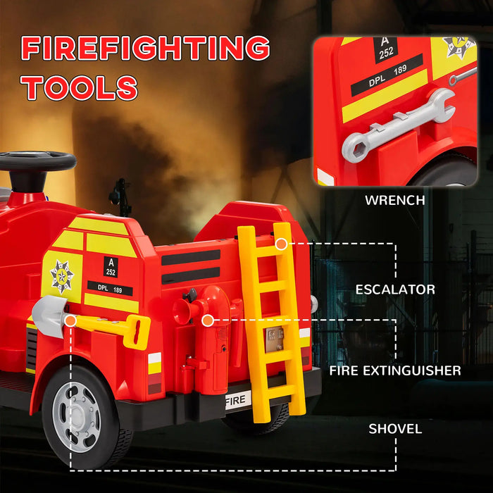 12V Kids Ride-On Fire Truck | Firefighting Adventure Vehicle - Little and Giant Explorers AIYAPLAY