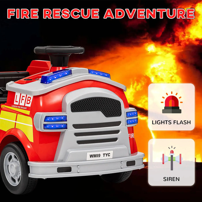 12V Kids Ride-On Fire Truck | Firefighting Adventure Vehicle - Little and Giant Explorers AIYAPLAY