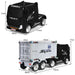 12V Kids Ride-On Semi-Truck - Black | Detachable Container - 8 EVA Wheels COSTWAY - Little and Giant Explorers Costway