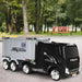 12V Kids Ride-On Semi-Truck - Black | Detachable Container - 8 EVA Wheels COSTWAY - Little and Giant Explorers Costway