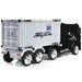 12V Kids Ride-On Semi-Truck - Black | Detachable Container - 8 EVA Wheels COSTWAY - Little and Giant Explorers Costway