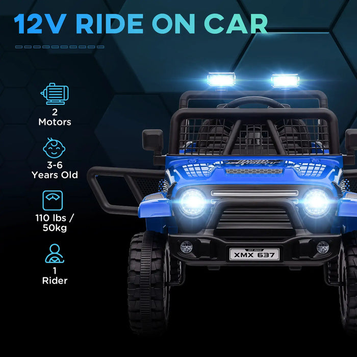 12V Kids Ride-On Truck Blue | Enhanced Adventure Vehicle - Little and Giant Explorers AIYAPLAY