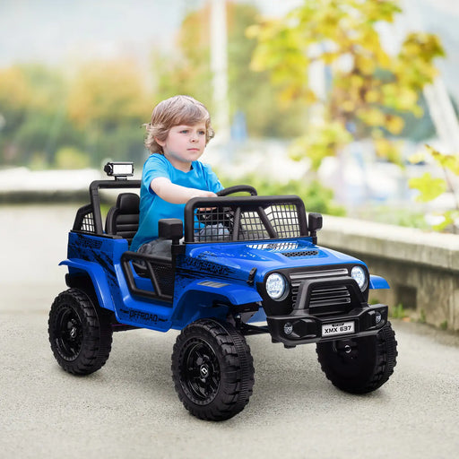 12V Kids Ride-On Truck Blue | Enhanced Adventure Vehicle - Little and Giant Explorers AIYAPLAY