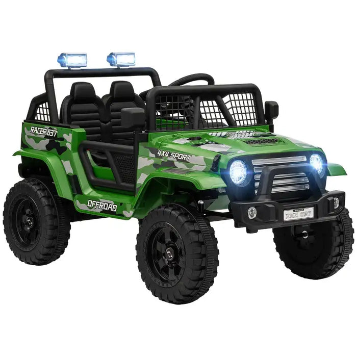 12V Kids Ride-On Truck Green | Enhanced Adventure Vehicle - Little and Giant Explorers AIYAPLAY