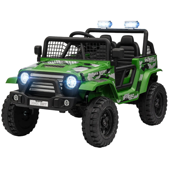 12V Kids Ride-On Truck Green | Enhanced Adventure Vehicle - Little and Giant Explorers AIYAPLAY