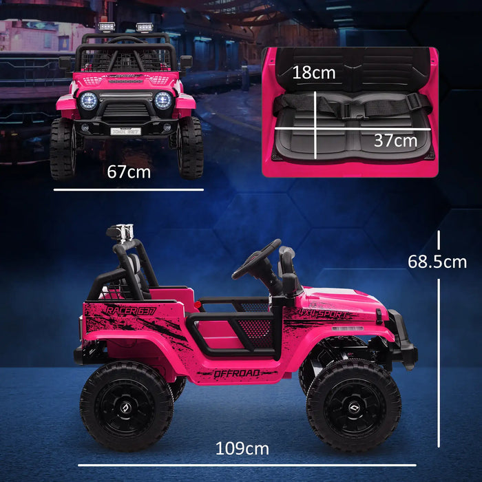 12V Kids Ride-On Truck Pink | Enhanced Adventure Vehicle - Little and Giant Explorers AIYAPLAY