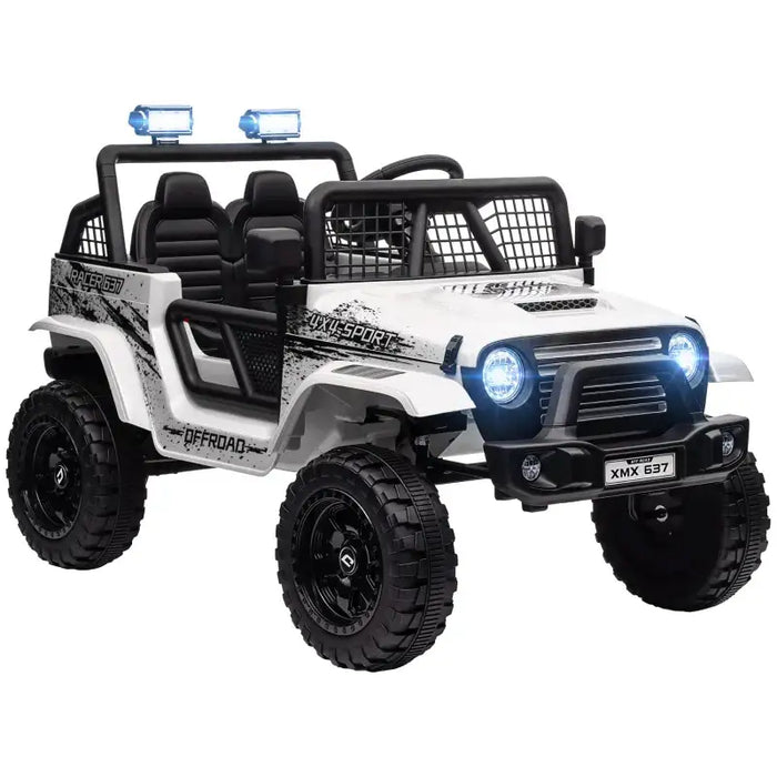 12V Kids Ride-On Truck White | Enhanced Adventure Vehicle - Little and Giant Explorers AIYAPLAY
