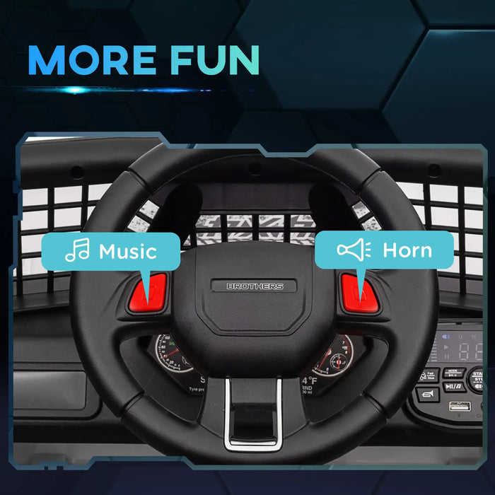 12V Kids Ride-On Truck White | Enhanced Adventure Vehicle - Little and Giant Explorers AIYAPLAY