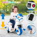 12V Kids Ride-On Unicorn Blue White | Dual Driving Modes with Galloping Horse Action - Little and Giant Explorers Costway