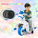 12V Kids Ride-On Unicorn Blue White | Dual Driving Modes with Galloping Horse Action - Little and Giant Explorers Costway