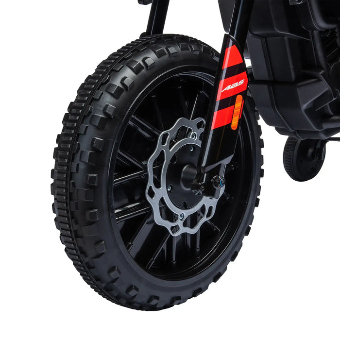 Kids Licensed Aprilia Motorbike with Training Wheels in Red 12V - Little and Giant Explorers AIYAPLAY