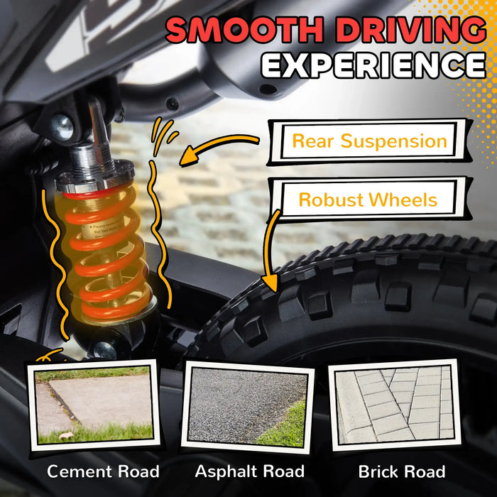 Kids Licensed Aprilia Motorbike with Training Wheels in Red 12V - Little and Giant Explorers AIYAPLAY