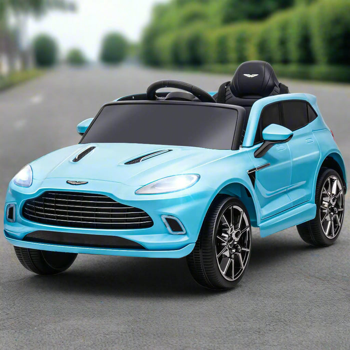 Kids Licensed Aston Martin DBX with Lights and Music in Blue 12V - Little and Giant Explorers AIYAPLAY