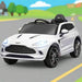 Kids Licensed Aston Martin DBX with Lights and Music in White 12V - Little and Giant Explorers AIYAPLAY