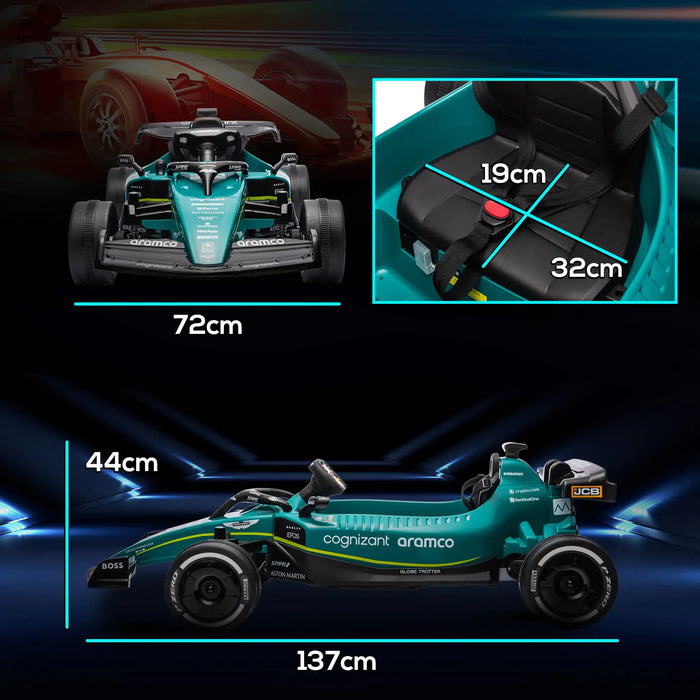 12V Licensed Aston Martin F1 AMR23 Electric Go-Kart | Kids Ride-On with Remote Control AIYAPLAY - Little and Giant Explorers AIYAPLAY