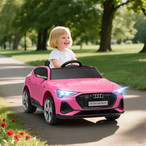 12V Licensed Audi E-tron Kids Ride-On Car – Pink | Remote and Manual Drive HOMCOM - Little and Giant Explorers HOMCOM
