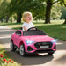 12V Licensed Audi E-tron Kids Ride-On Car – Pink | Remote and Manual Drive HOMCOM - Little and Giant Explorers HOMCOM