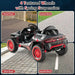 Kids electric Audi e-tron ride-on car with spring suspension on various road surfaces