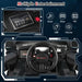 12V Audi e-tron kids ride-on car dashboard with steering wheel, buttons, and music controls