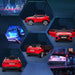 Red 12V Audi e-tron Sportback kids ride-on car with open doors and LED lights.