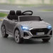 Kids Licensed Audi Q8 e-tron Sportback with Headlights in Grey 12V - Little and Giant Explorers AIYAPLAY