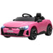 12V Licensed Audi RS E-tron GT Kids Ride-On Car - Pink | LED Lights and Music HOMCOM - Little and Giant Explorers HOMCOM