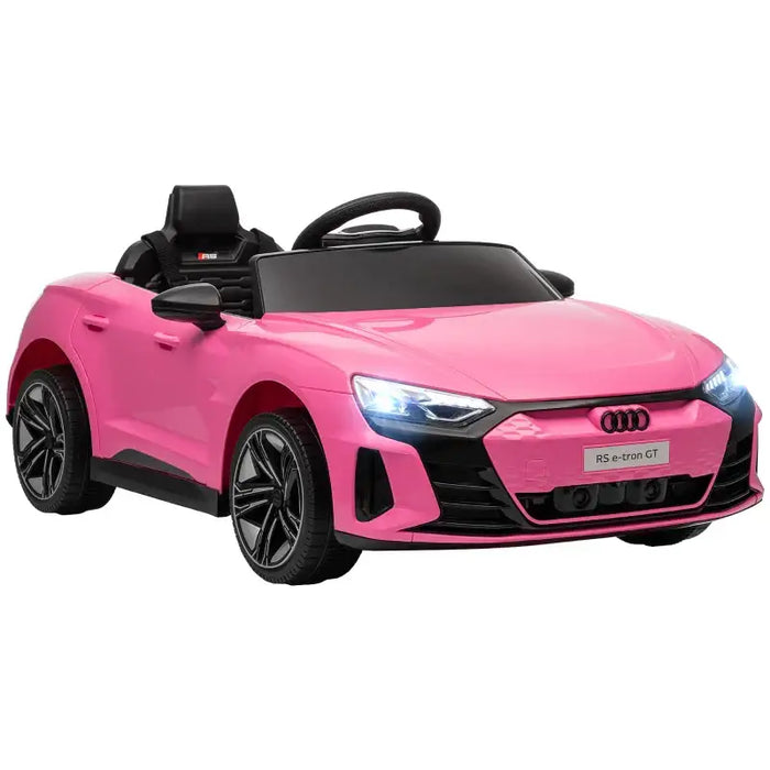 12V Licensed Audi RS E-tron GT Kids Ride-On Car - Pink | LED Lights and Music HOMCOM - Little and Giant Explorers HOMCOM