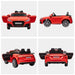 Red Audi TT RS kids electric ride on car toy with open doors, multiple views