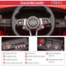 Audi TT RS kids electric ride-on car dashboard controls, buttons, and steering wheel.