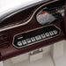Dashboard controls of 12V Bentley Bacalar kids electric ride-on car with music buttons