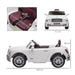 12V licensed Bentley Mulsanne white kids ride-on car with seatbelt and size measurements
