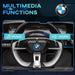 BMW i4 kids electric ride-on car steering wheel with music and horn multimedia functions