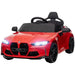 Kids Licensed BMW M4 with Easy Transport, Remote Control, Suspensions, Music, Horn and LED Lights 12V in Red - Little and Giant Explorers AIYAPLAY