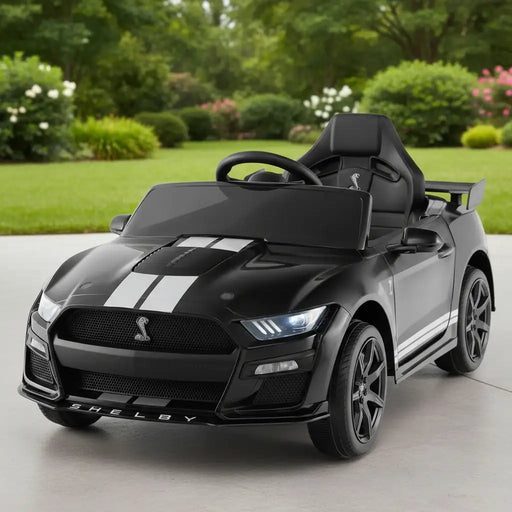 12V Licensed Ford Mustang Kids Electric Ride-On Car – Black | Dual Motors and Remote COSTWAY - Little and Giant Explorers Costway