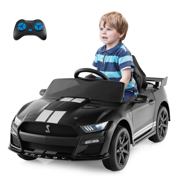 12V Licensed Ford Mustang Kids Electric Ride-On Car – Black | Dual Motors and Remote COSTWAY - Little and Giant Explorers Costway