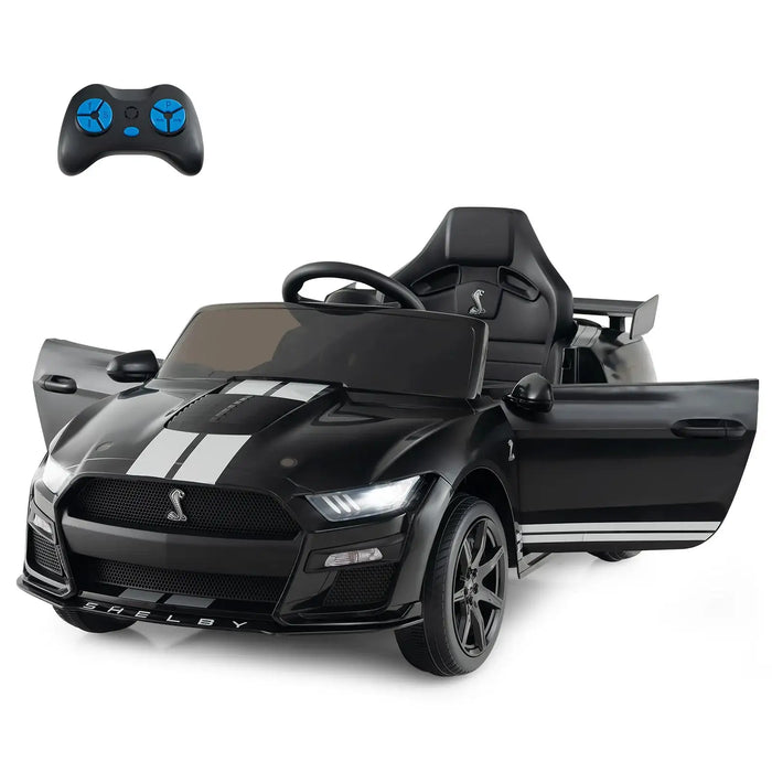 12V Licensed Ford Mustang Kids Electric Ride-On Car – Black | Dual Motors and Remote COSTWAY - Little and Giant Explorers Costway