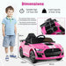 12V Licensed Ford Mustang Kids Electric Ride-On Car – Pink | Remote Control COSTWAY - Little and Giant Explorers Costway