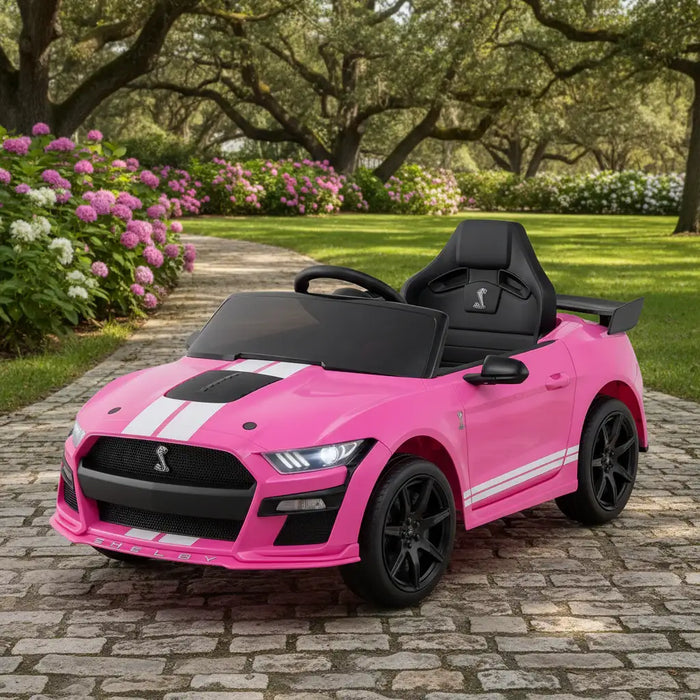 12V Licensed Ford Mustang Kids Electric Ride-On Car – Pink | Remote Control COSTWAY - Little and Giant Explorers Costway