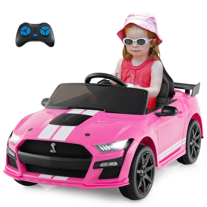 12V Licensed Ford Mustang Kids Electric Ride-On Car – Pink | Remote Control COSTWAY - Little and Giant Explorers Costway