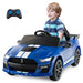 12V Licensed Ford Mustang Shelby GT500 - Blue | Remote and Manual Control COSTWAY - Little and Giant Explorers Costway