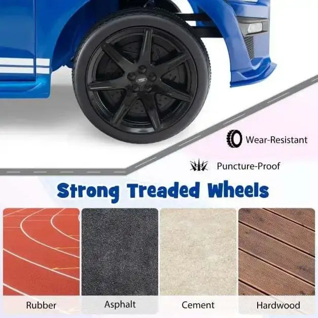 12V Licensed Ford Mustang Shelby GT500 - Blue | Remote and Manual Control COSTWAY - Little and Giant Explorers Costway