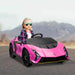 Kids Licensed Lamborghini Autentica in Pink 12V - Little and Giant Explorers AIYAPLAY